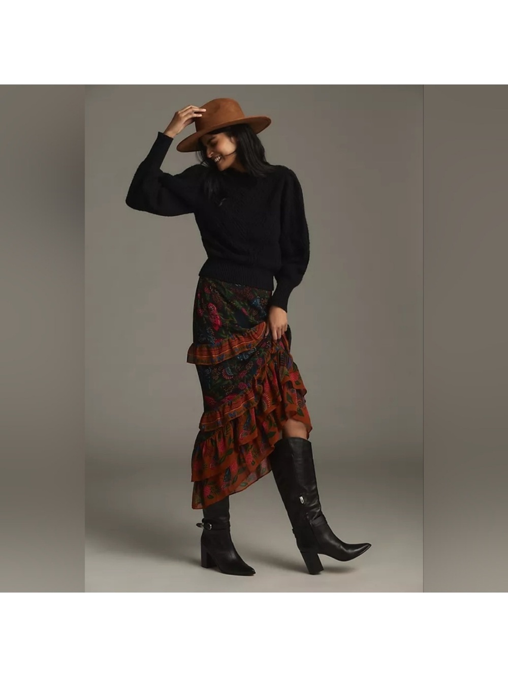 FARM Rio Garden Tiered Maxi Skirt- size Medium - Picture 2 of 7